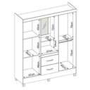 Ver imagem 4 de Guarda Roupa Casal Capelinha Lord com Multiuso Golden com Cômoda Montevidéu Café Touch - Demóbile