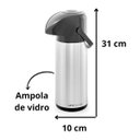 Ver imagem 5 de Garrafa Térmica 1l Inox Café Água Unitermi Verona + Filtro