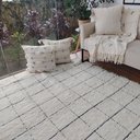 Ver imagem 2 de Tapete Artesanal Algodão Sala Quarto Grid Preto 1,50 X 2,00