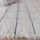 Ver imagem 3 de Tapete Artesanal Algodão Sala Quarto Grid Preto 1,50 X 2,00