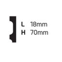 Ver imagem 3 de Rodapé de Poliestireno 20 Barras Lisas de 7cmX2,44m Rende 48,8 Metros Ml7 Gart 