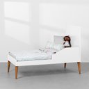 Ver imagem 3 de Kit Quarto Infantil com Pés Retrô Mel - Cômoda Elfe 4 Gavetas + Guarda-Roupa Elfe + Berço Mini Cama