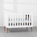 Ver imagem 2 de Kit Quarto Infantil com Pés Retrô Mel - Cômoda Elfe 4 Gavetas + Guarda-Roupa Elfe + Berço Mini Cama