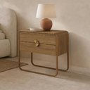 Ver imagem 4 de Mesa de Cabeceira Industrial Orgânico 2 Gavetas Alek A03 Hanover Dourado - Lyam Decor