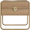 Ver mais imagens de Mesa de Cabeceira Industrial Orgânico 2 Gavetas Alek A03 Hanover Dourado - Lyam Decor