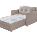 Ver imagem 2 de Sofá Cama Montreal Solteiro 95cm X 90cm Cinza Champanhe Claro