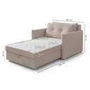 Ver imagem 4 de Sofá Cama Solteiro Linho Cinza Montreal 95cm