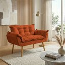 Ver imagem 1 de Namoradeira Decorativa Confortável para Sala Recepção Consultório Manicure Alice Suede