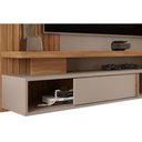 Ver imagem 4 de Painel Home P/tv até 65 Polegadas Leoni Ripado C/ Prateleira e Nichos 180x162cm Bali/cedro - Dj Mó