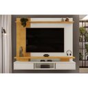 Ver imagem 1 de Painel Home P/tv até 65 Polegadas Leoni Ripado C/ Prateleira e Nichos 180x162cm Bali/cedro - Dj Mó