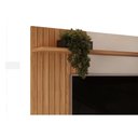Ver imagem 3 de Painel Home P/tv até 65 Polegadas Leoni Ripado C/ Prateleira e Nichos 180x162cm Bali/cedro - Dj Mó