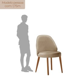Mesa de Jantar 180cm X 80cm Madeira Tampo Laminado Orgânico com 6 Cadeiras Ester - 6