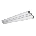 Ver imagem 2 de Kit c/20 Barras Moldura de Teto Rodateto de Poliestireno M7 Metro Linear 40m Branco Nmc Pisos