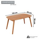 Ver imagem 3 de Mesa 135cm x 80cm MDF Laminado Ceci Yescasa Marrom
