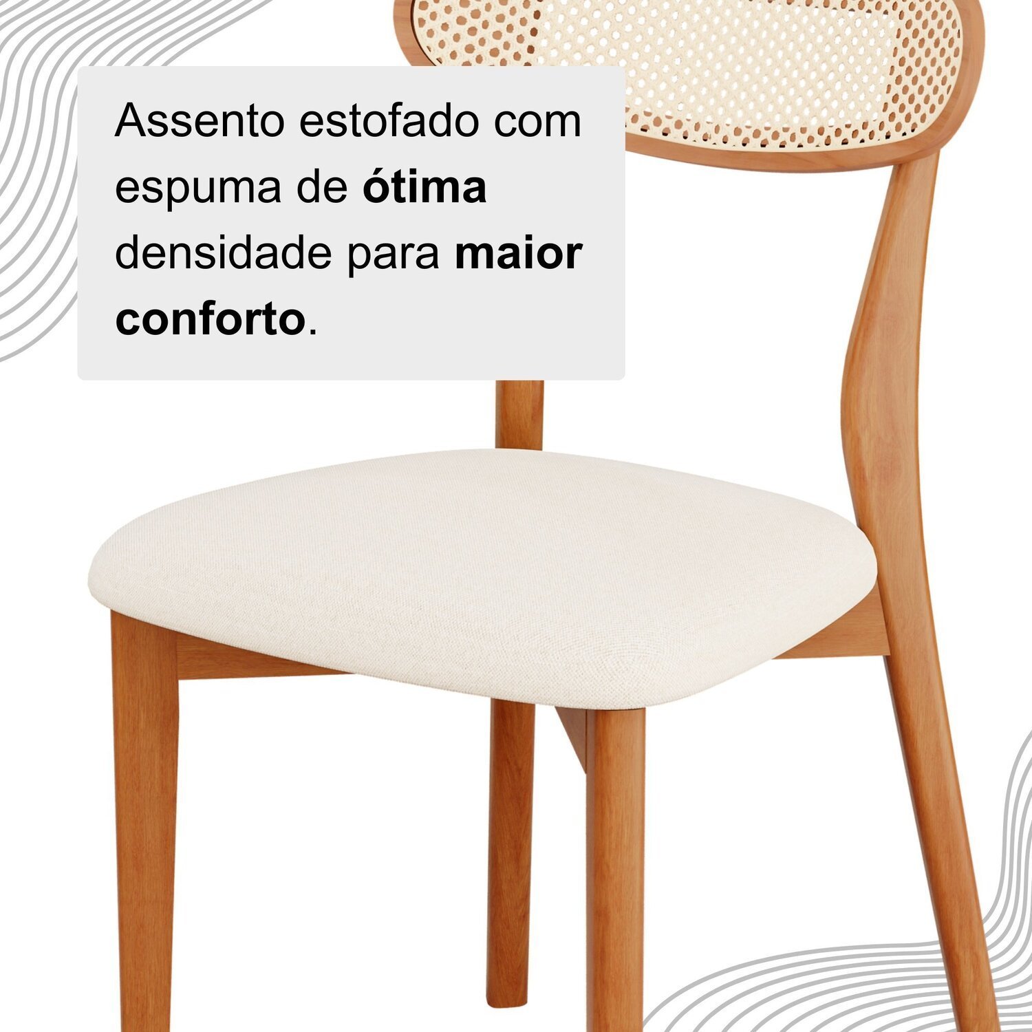 Kit 2 Cadeiras Madeira Maciça Ceci Yescasa - 5