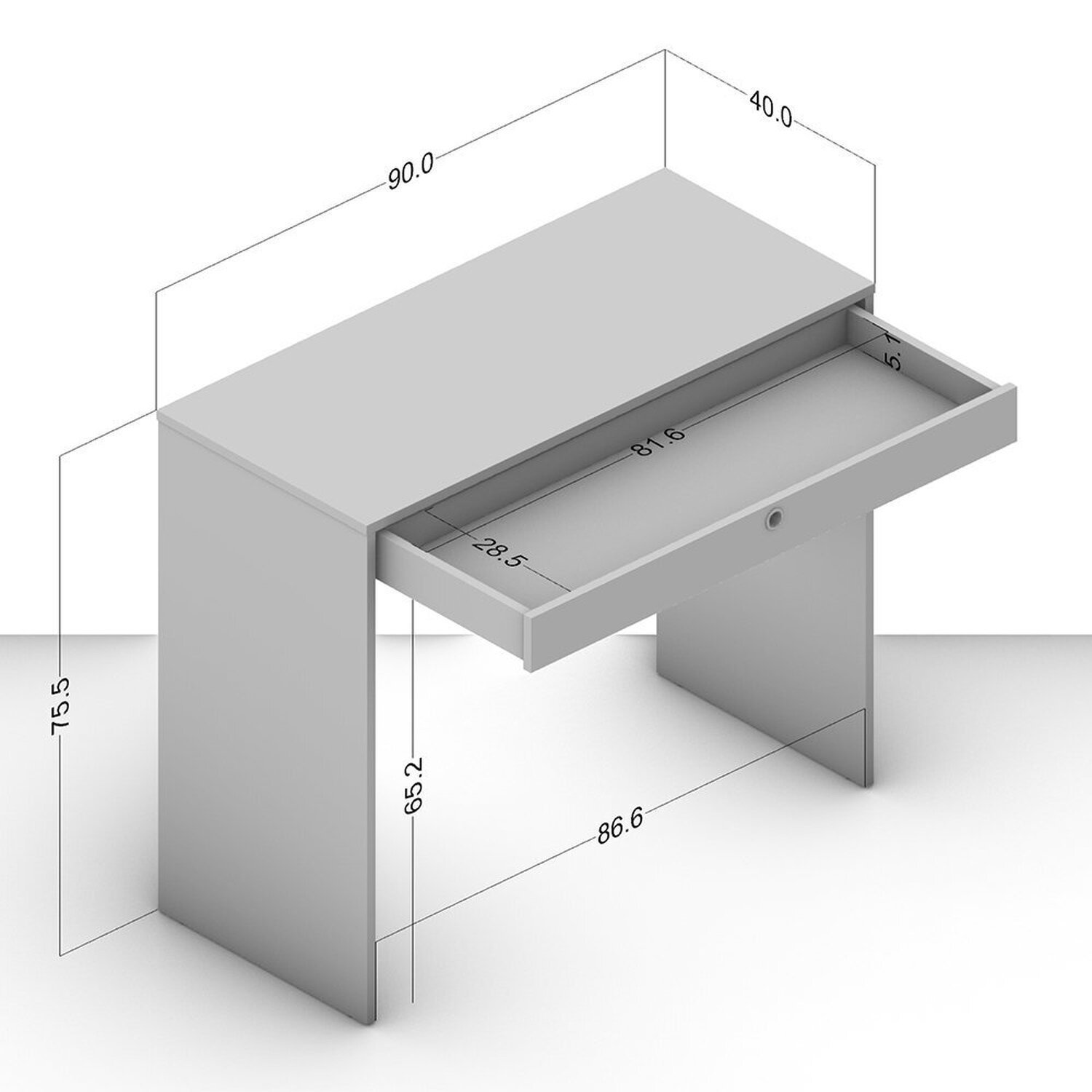 Mesa Escrivaninha para Escritório Facility - 3