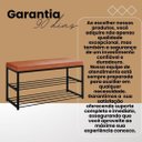 Ver imagem 6 de Sapateira Banco Estofado Assento Organizador Prateleiras:caramelo