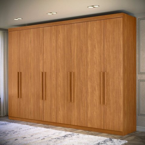 Guarda Roupa Casal 8 Portas 4 Gavetas Master New Cinamomo