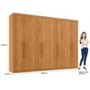 Ver imagem 3 de Guarda Roupa Casal 8 Portas 4 Gavetas Master New Cinamomo