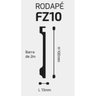 Kit Rodapé de Poliestireno 20 Barras Frisadas 10cm X 2,00 Rende 40 Metros Mf10 Gart - 3