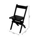 Ver imagem 6 de Kit 4 Conjuntos Mesa Dobrável para Bar e Restaurante 60x60cm com 4 Cadeiras em Madeira Maciça - Pret