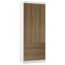 Ver imagem 1 de Guarda Roupa Modulado 90cm 2 Portas 4 Gavetas Taiga Branco/avelã L01 - Mpozenato