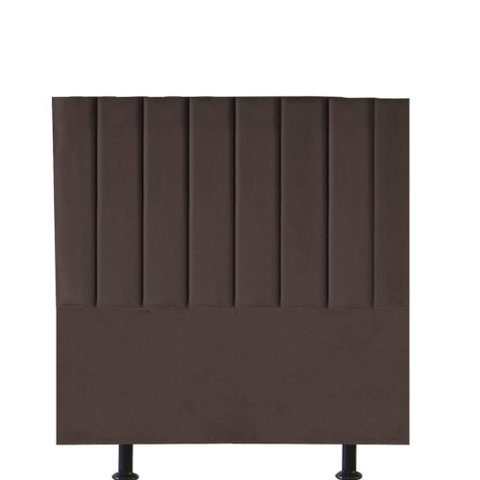 Cabeceira Estofada Carla 90cm Solteiro para Cama Colchão Box Quarto Suede Marrom - Aurora Line