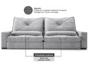 Ver imagem 7 de Sofá Retrátil e Reclinável 2,80m Vogue Linho Soft - Netsofas - Prata