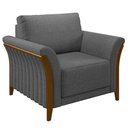Ver imagem 6 de Conjunto Decorativo Poltrona e Sofá 222cm Market Linho Chumbo - Gran Belo