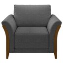 Ver mais imagens de Conjunto Decorativo Poltrona e Sofá 222cm Market Linho Chumbo - Gran Belo