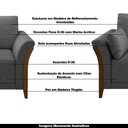Ver imagem 4 de Conjunto Decorativo Poltrona e Sofá 222cm Market Linho Chumbo - Gran Belo