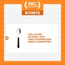 Ver imagem 2 de KIT - 48 Colheres de Sopa Leme Com Lâmina em Aço Inox Cabo Preto CPBAG - Tramontina 23183400
