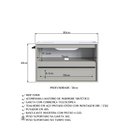 Ver imagem 7 de Conjunto Banheiro Gabinete com Pia e Espelheira Toalheiro 80cm Suspenso Multimóveis Crpro-CON038