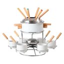 Ver imagem 1 de Aparelho de Fondue P/queijo Cerâmica/inox Branco 33,5x24cm