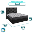 Ver imagem 3 de Kit Cabeceira + Cama Box + Colchão Casal D33 Iso100 Ortobom