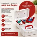 Ver imagem 3 de Maleta Primeiros Socorros 2 Bandejas Portátil Caixa Medicamentos Viagem Carro Frasqueira Multiuso