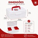 Ver imagem 7 de Maleta Primeiros Socorros 2 Bandejas Portátil Caixa Medicamentos Viagem Carro Frasqueira Multiuso
