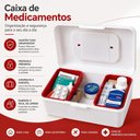 Ver imagem 6 de Maleta Primeiros Socorros 2 Bandejas Portátil Caixa Medicamentos Viagem Carro Frasqueira Multiuso