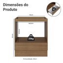 Ver imagem 3 de Balcão para Forno/Micro-Ondas 70 x 60 cm 1 Gaveta (sem Tampo) Rustic Madesa