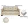 Sofa 3 Lugares Montenegro Sintético com Linha - Doce Sonho Móveis Sala de Estar,hall de Entrada,salã - 4