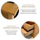 Ver imagem 7 de Mesa de Cabeceira 3 Gavetas Topázio 100% Madeira Maciça para Quarto Marrom