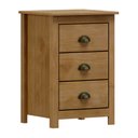 Ver imagem 3 de Mesa de Cabeceira 3 Gavetas Topázio 100% Madeira Maciça para Quarto