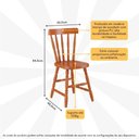 Ver imagem 2 de Conjunto com 4 Cadeiras de Jantar Madeira Maciça Multimóveis Cr50087