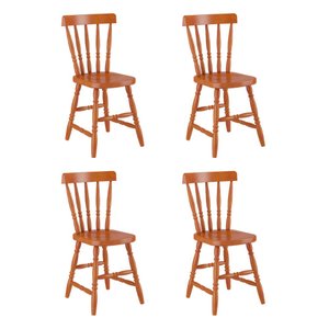Conjunto com 4 Cadeiras de Jantar Madeira Maciça Multimóveis Cr50087 
