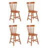 Conjunto com 4 Cadeiras de Jantar Madeira Maciça Multimóveis Cr50087  - 1