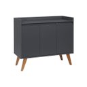 Ver imagem 6 de Aparador Buffet 90cm Retro MDF Grafite Madri - On Móveis