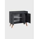 Ver imagem 4 de Aparador Buffet 90cm Retro Mdf Madri - On Móveis Cor:grafite