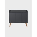 Ver imagem 5 de Aparador Buffet 90cm Retro MDF Madri - On Móveis Cor:Grafite