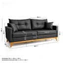 Ver imagem 3 de Sofá 2 Lugares 180cm Soul CabeCasa MadeiraOriginals Preto