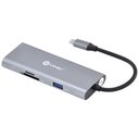 Ver imagem 2 de Hub Usb Tipo C / Type C 7 em 1 com 3 Usb 3.0 + Leitor de Ca